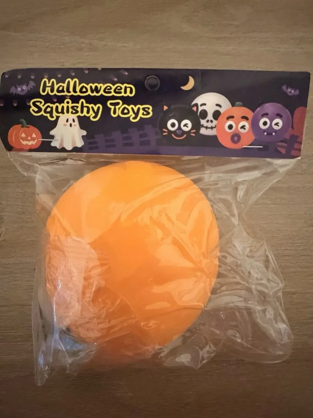 Halloween Orange Pumpkin Smusher-Style Face Swap Squishy Sensory Fidget Toy
